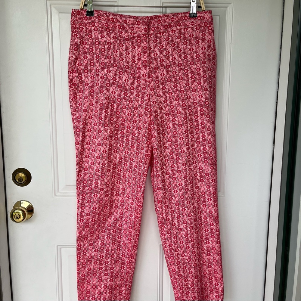 Talbots Pink Patterned Ankle Pants